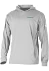Main image for Mens Oregon Ducks Grey Columbia Heat Seal Long Drive Hooded Sweatshirt