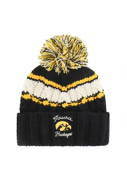47 Iowa Hawkeyes Black Emma Cuff Womens Knit Hat