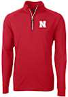 Main image for Mens Nebraska Cornhuskers Red Cutter and Buck Adapt Eco Knit Qtr Zip Pullover