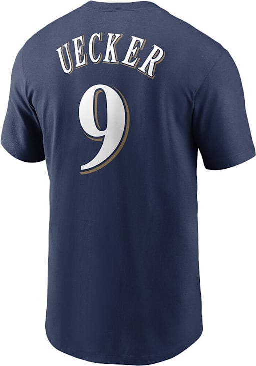 Bob Uecker Milwaukee Brewers NAVY Cooperstown Short Sleeve Player