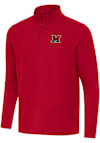 Main image for Mens Miami RedHawks Red Antigua Intent Qtr Zip Pullover