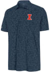 Main image for Mens Illinois Fighting Illini Navy Blue Antigua Lush Short Sleeve Polo Shirt