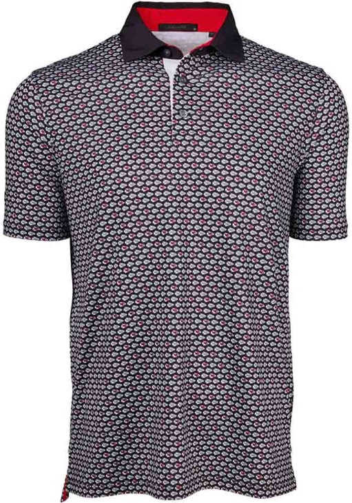 Greyson Kansas City Chiefs Mens Grey Custom Short Sleeve Fashion Polo