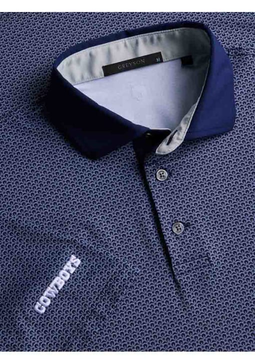 Greyson Dallas Cowboys Mens Blue Custom Short Sleeve Fashion Polo