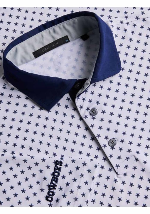 Greyson Dallas Cowboys Mens White Custom Short Sleeve Fashion Polo