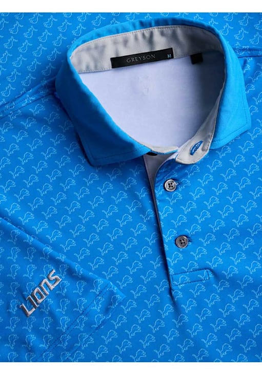 Greyson Detroit Lions Mens BLUE Custom Short Sleeve 51030235