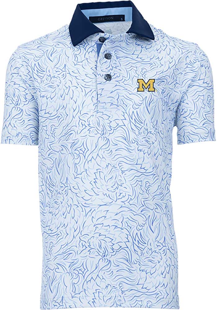 Greyson Michigan Wolverines Youth BLUE Den of Thieves Short Sleeve