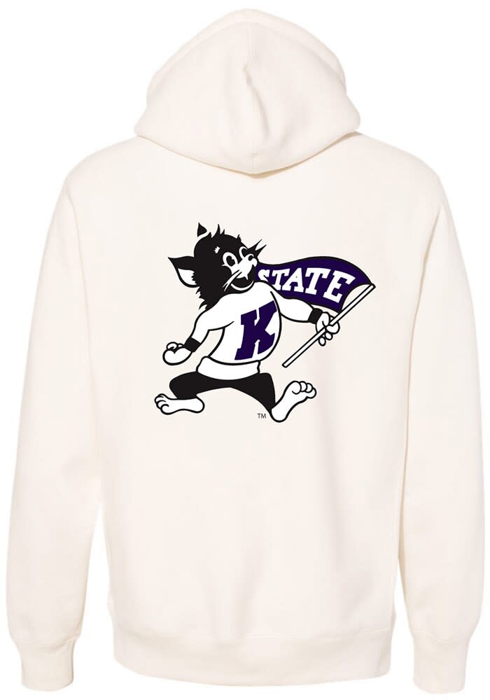 Greyson Mens CREAM K-State Wildcats Fireside Custom Hoodie - 51030317