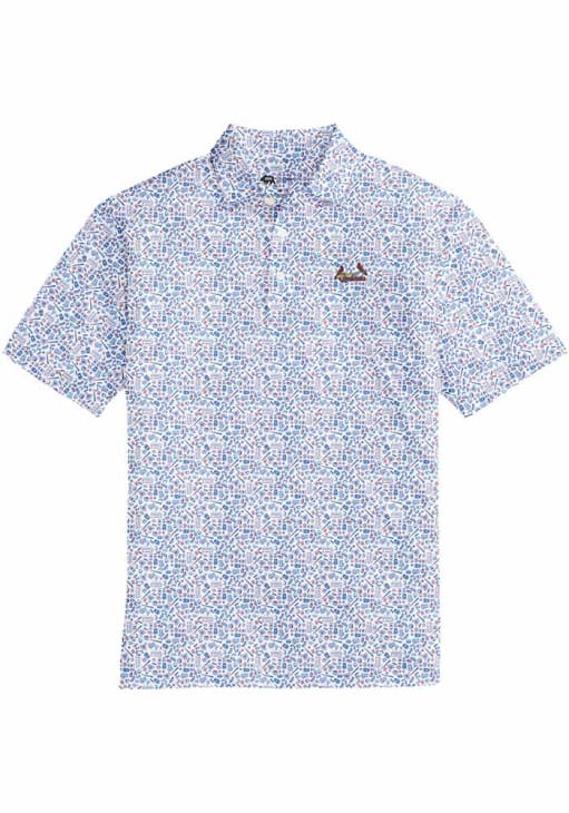 Onward Reserve St Louis Cardinals Mens Light Blue Take Me Out Short Sleeve Polo
