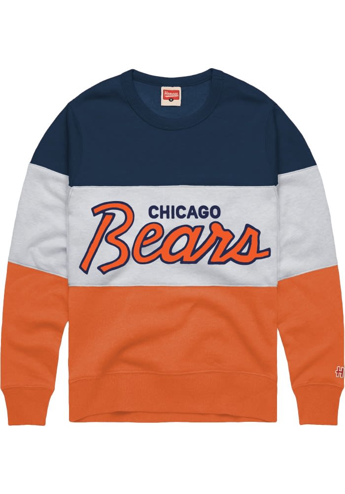 Homage Chicago Bears Mens NAVY Stripe Long Sleeve Fashion