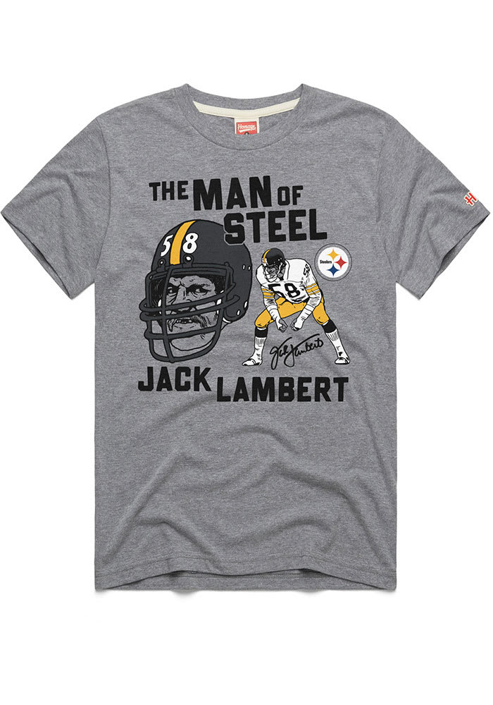 B.LEAGUE PICK and ROLL Tシャツ Lサイズ レアグッズ Jack Lambert Pittsburgh Steelers GREY Signature Short Sleeve