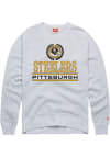 Main image for Homage Pittsburgh Steelers Mens Grey Collegiate Crest Long Sleeve Fashion Sweatshirt