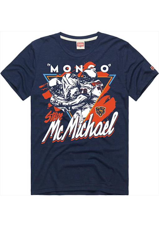 Steve McMichael Chicago Bears NAVY HOF 24 Short Sleeve Fashion