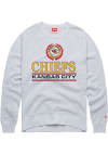 Main image for Homage Kansas City Chiefs Mens Grey Collegiate Crest Long Sleeve Fashion Sweatshirt