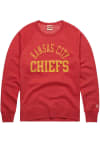 Main image for Homage Kansas City Chiefs Mens Red City Name Over Flat Name Long Sleeve Fashion Sweatshirt