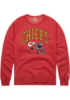 Main image for Homage Kansas City Chiefs Mens Red Arch Over Helmet Long Sleeve Fashion Sweatshirt