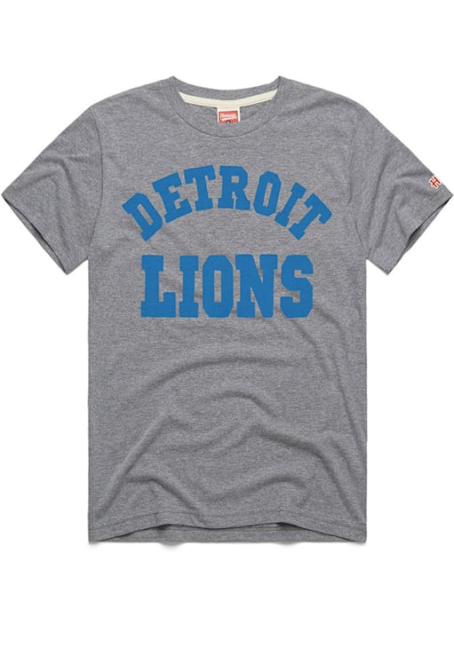 Homage Detroit Lions Grey Classic Short Sleeve Fashion T Shirt