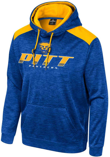 Mens Pitt Panthers Blue Colosseum Team Design Hooded Sweatshirt