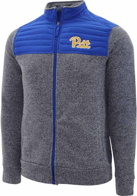 Mens Charcoal Pitt Panthers Team Long Sleeve Full Zip Jacket