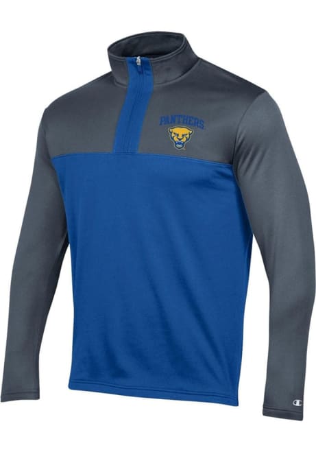 Mens Pitt Panthers Charcoal Champion Team Qtr Zip Pullover