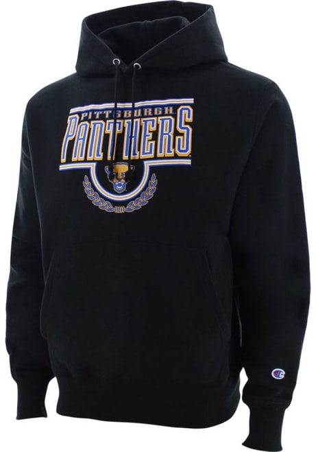 Mens Pitt Panthers Black Champion Team Hooded Sweatshirt