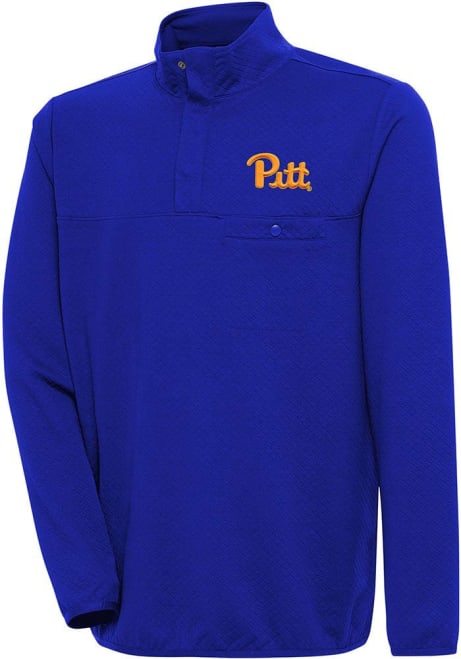 Mens Pitt Panthers Blue Antigua #Univ of Pittsburg Tee