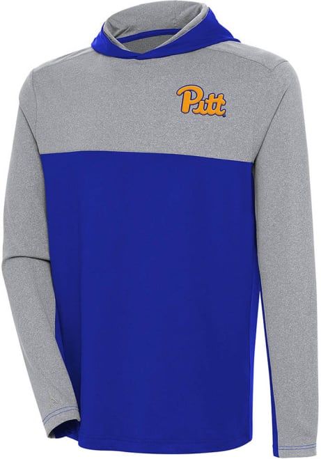 Mens Pitt Panthers Grey Antigua Team Hooded Sweatshirt