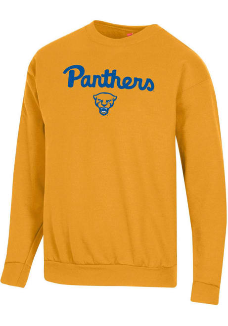 Mens Blue Pitt Panthers Team Crew Sweatshirt