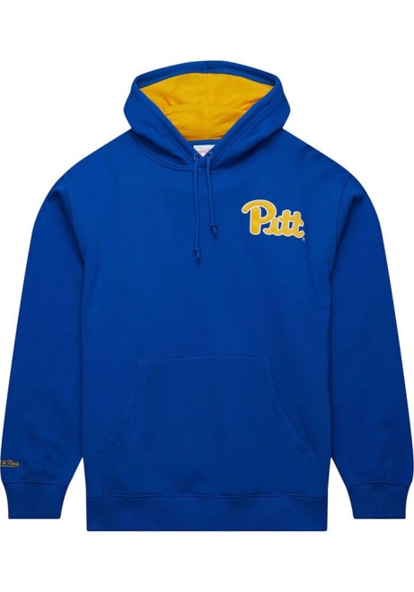 Mens Pitt Panthers Black Mitchell and Ness Team Hooded Sweatshirt