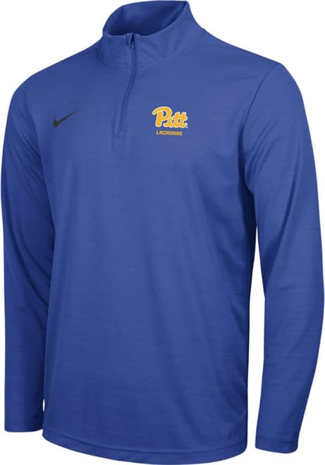 Mens Pitt Panthers Blue Nike Team Qtr Zip Pullover