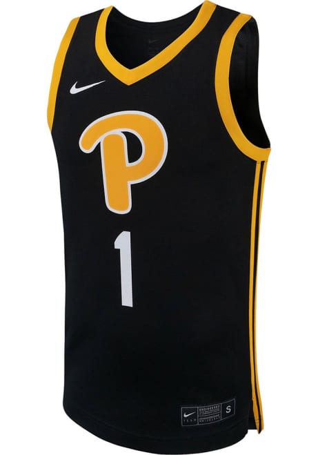 Mens Black Pitt Panthers Team Basketball Jersey