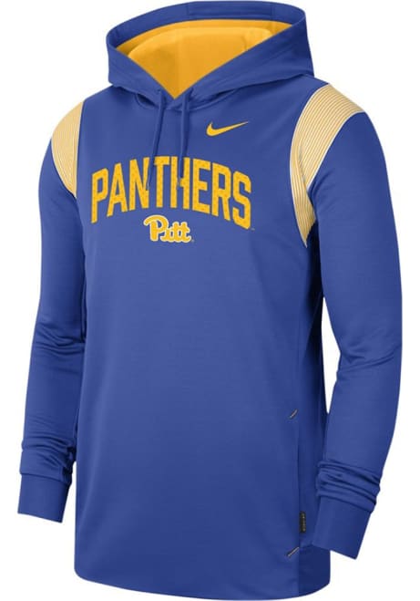 Mens Pitt Panthers Blue Nike Team Long Sleeve Hoodie