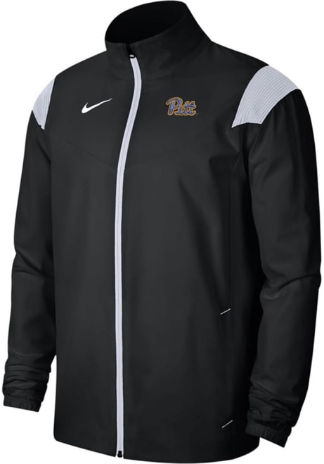 Mens Pitt Panthers Black Nike Team Long Sleeve Full Zip Jacket