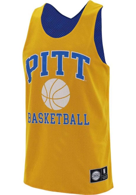 Mens Gold Pitt Panthers #Univ of Pittsburg Basketball Jersey