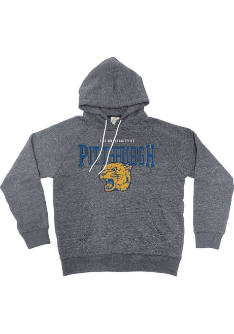 Mens Grey Pitt Panthers #Univ of Pittsburg Hooded Sweatshirt