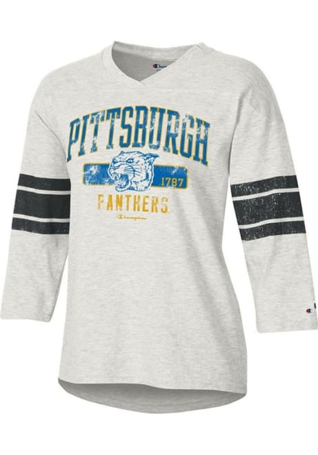 Pitt Panthers White Champion Team Short Sleeve T-Shirt