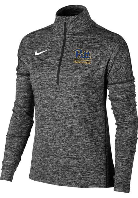 Womens Black Pitt Panthers Team Design Qtr Zip