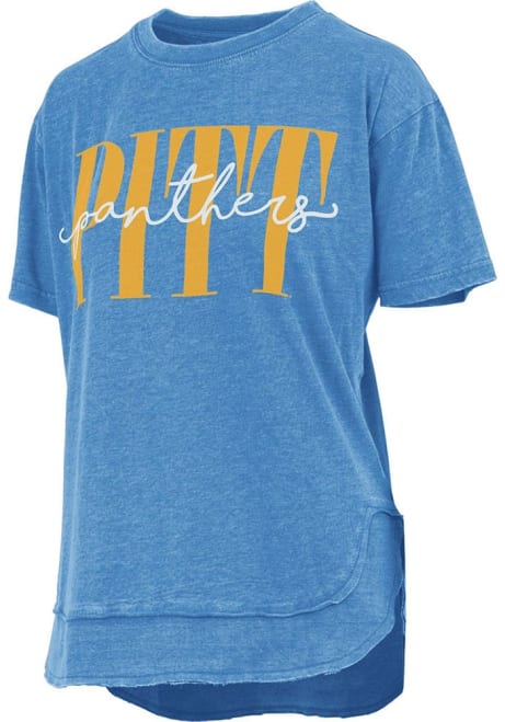 Pitt Panthers Blue Pressbox #Univ of Pittsburg Short Sleeve T-Shirt