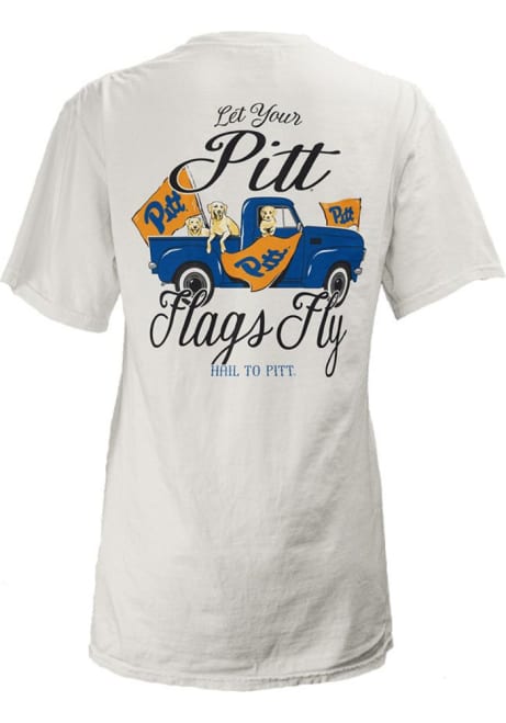 Pitt Panthers Team Design Short Sleeve T-Shirt - White