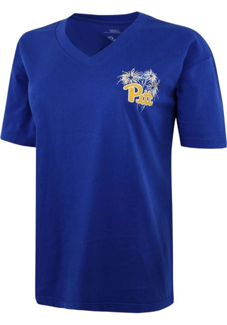 Pitt Panthers Team Designed Short Sleeve T-Shirt - Blue