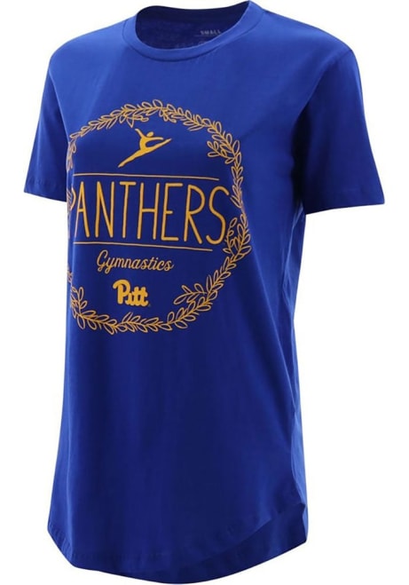 Pitt Panthers Blue Pressbox Team Design Short Sleeve T-Shirt