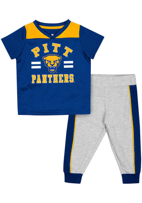 Infant Pitt Panthers Blue Colosseum #Univ of Pittsburg Top and Bottom Set