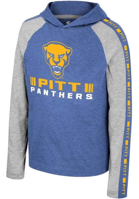 Youth Pitt Panthers Blue Colosseum #Univ of Pittsburg Design Long Sleeve Hooded Sweatshirt