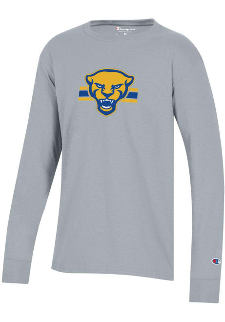 Youth Pitt Panthers Grey Champion Team Long Sleeve T-Shirt