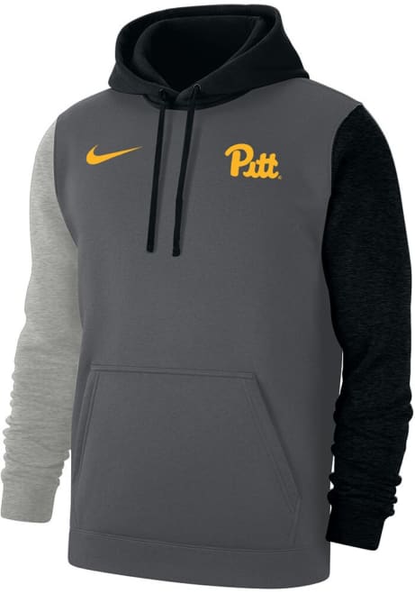 Youth Pitt Panthers Grey Nike Team Long Sleeve Hooded Sweatshirt