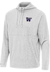Main image for Mens Washington Huskies Ash Antigua Connected Qtr Zip