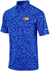 Main image for Columbia Kansas Jayhawks Mens Blue Heat Seal Heading Out Short Sleeve Polo