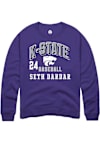 Main image for Seth Dardar Rally Mens Purple K-State Wildcats NIL Arch Logo Crew Sweatshirt