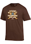 Main image for Western Michigan Broncos Brown Champion 2025 National Champions Jersey Short Sleeve T Shirt