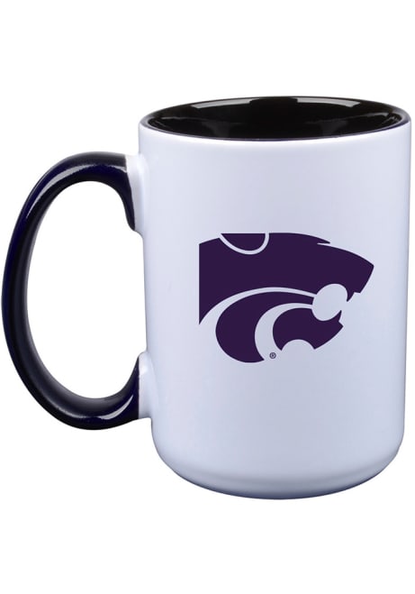 Black K-State Wildcats 15oz Power Cat Logo Mug